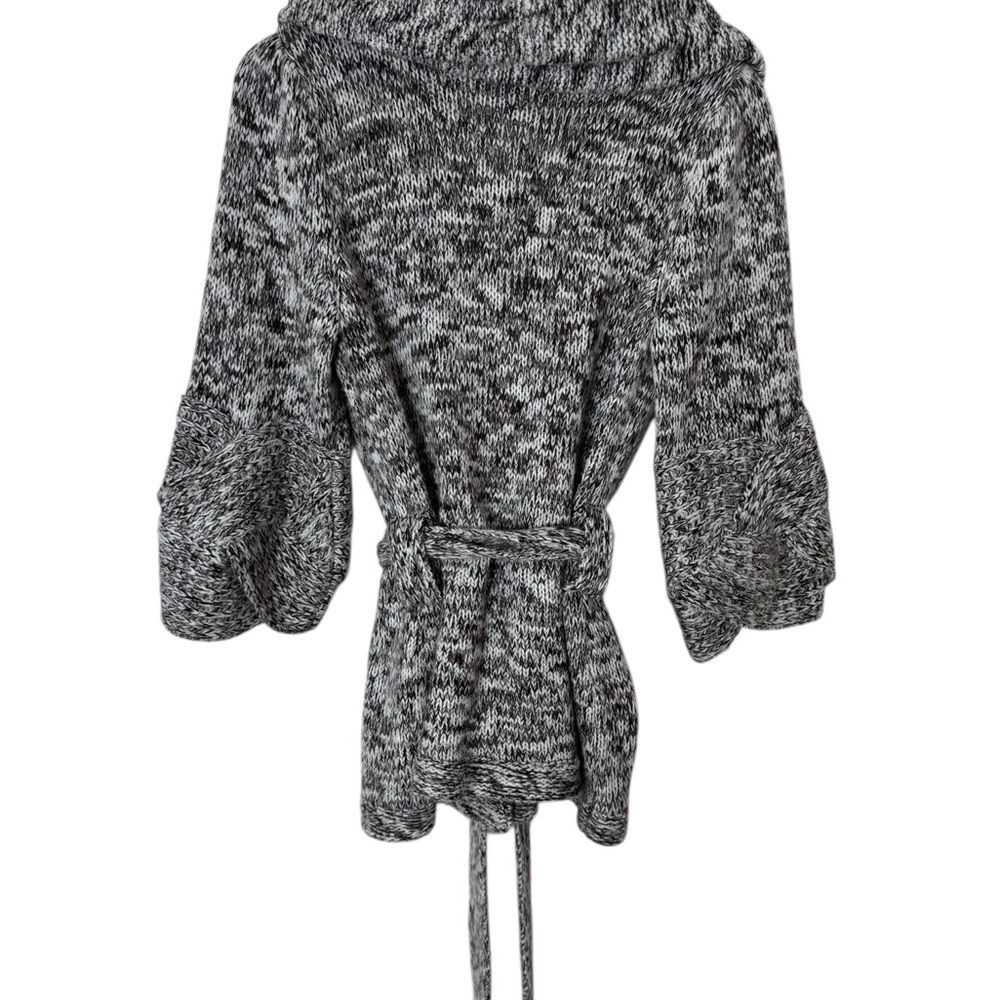 Vertigo Paris Brown and White Cardigan Wrapped Knot Sweater Large - Picture 7 of 7